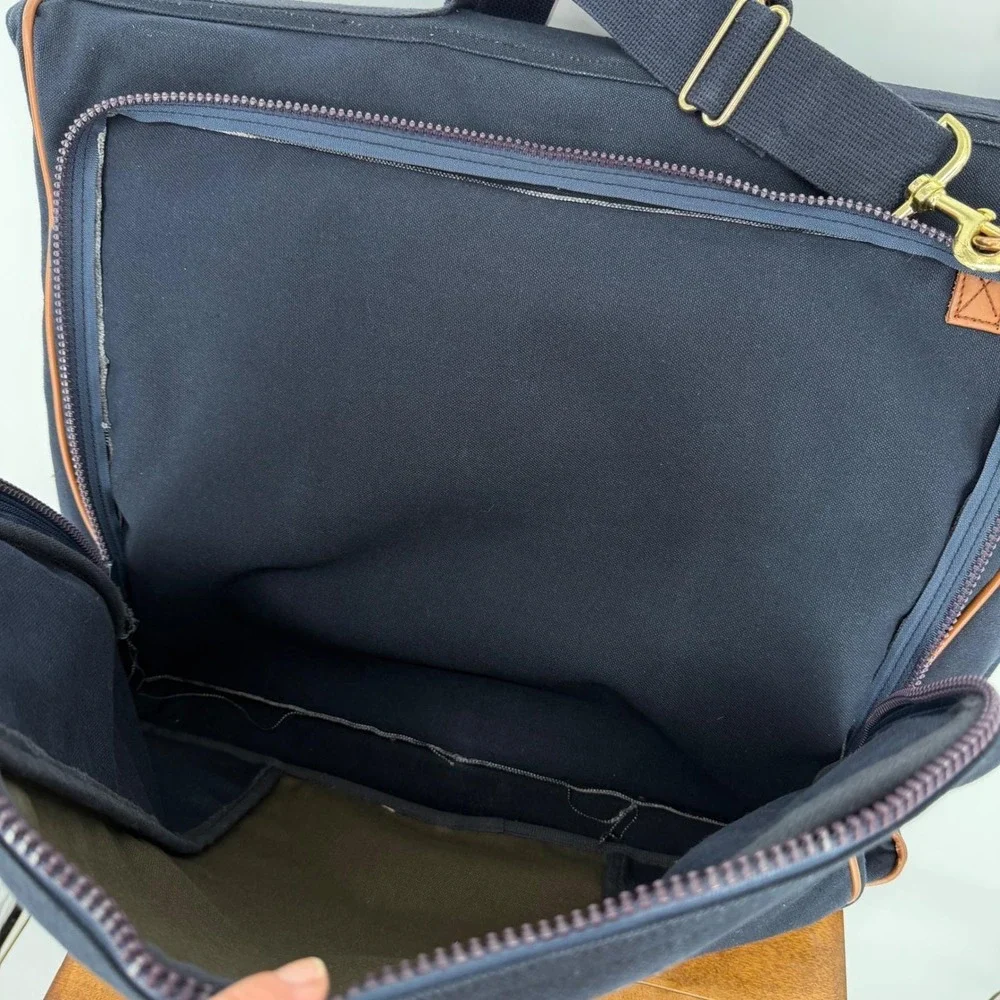 VTG 80s‎ G.H. Bass American Heritage Canvas Leather Garment Bag Complete